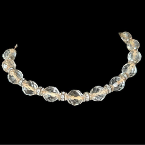 Vintage Crystal And‎ Rhinestone Choker Necklace